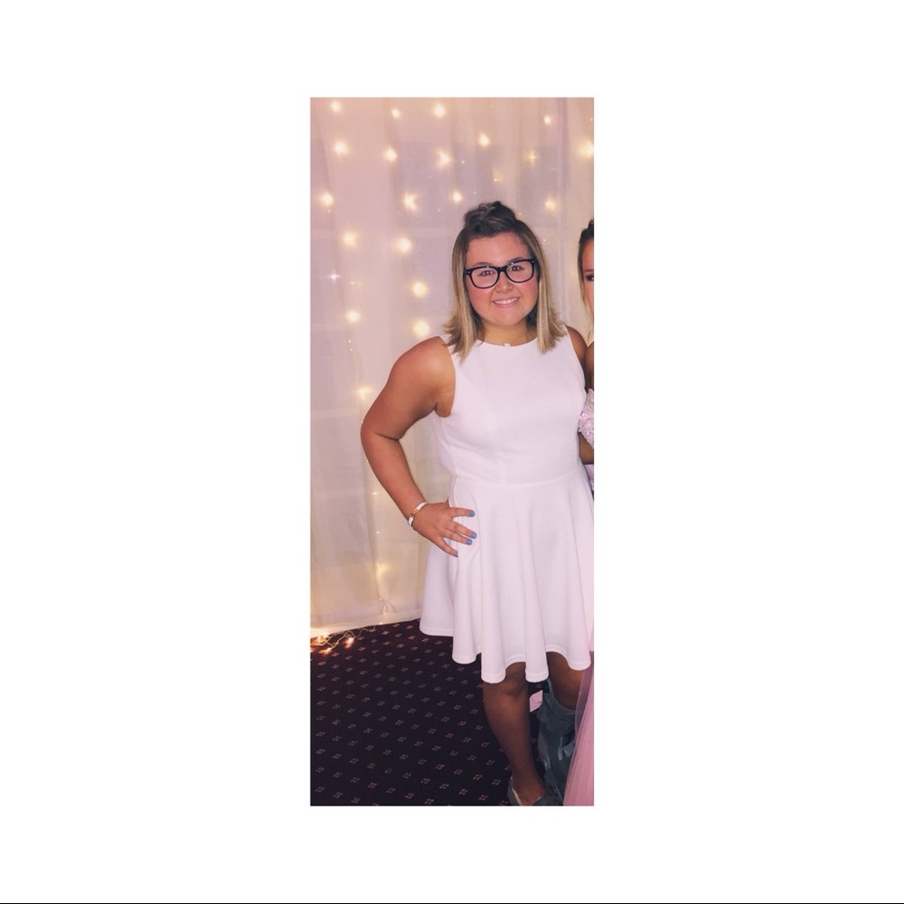 Lulu’s White Open Back Dress